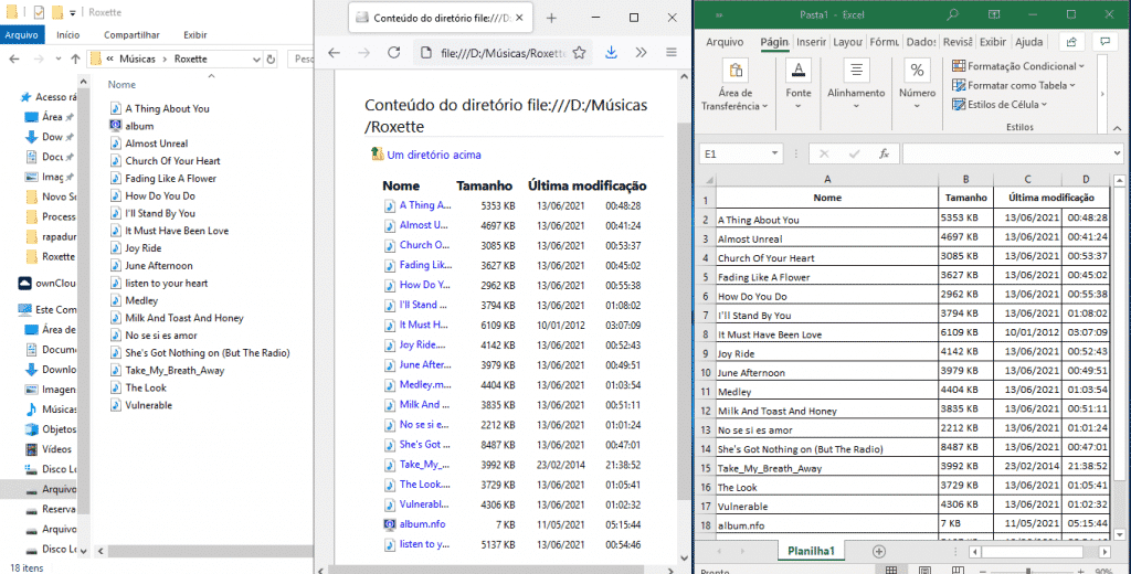 Listar arquivos de uma pasta no Excel