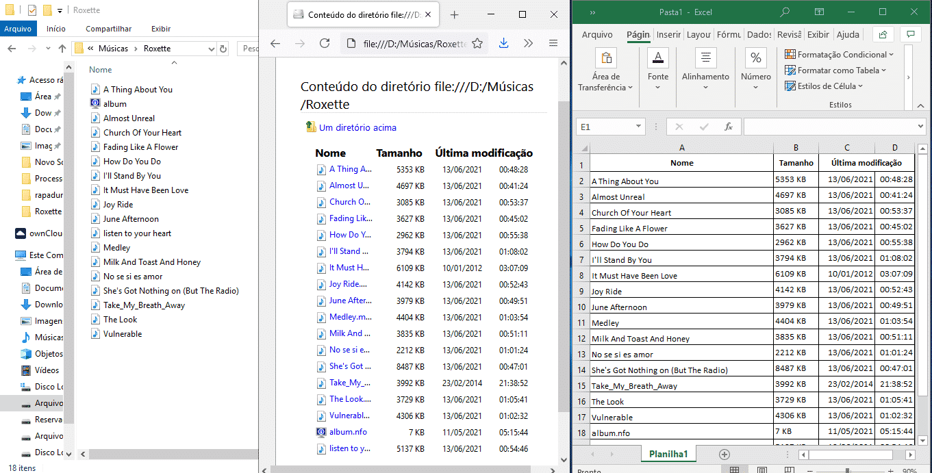 Listar arquivos de uma pasta no Excel